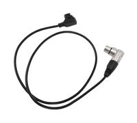 ASHATA Câble d'alimentation D Tap vers XLR 4 Broches pour Caméra F5 F55, Connecteur XLR Mâle vers Femelle à Angle Droit Câble d'alimentation en Métal D Tap pour équipement de Cinéma,