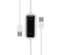 ASHATA Câble de Transfert de données, USB 2.0 en Ligne PC et câble de Transfert pour archivage, câble USB 2.0 de Transfert de données, Compatible pour