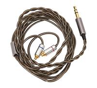 ASHATA Câble D'écouteurs MMCX 1,2 M, Plaqué Or MMCX vers Câble de Remplacement D'écouteurs 3,5 Mm pour IE300 IE600 IE900, pour SE215 SE846, pour UE900, pour TK200, pour UM PRO10 UM