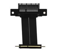 ASHATA Câble D'extension PCIe 4.0 X4, Mâle 90 Degrés vers Femelle 180 Degrés, Câble D'extension de Carte Graphique GPU Gen 4 8 Gbit/s, GPU Anti-EMI pour Boîtiers PC, (5 cm)