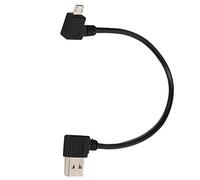 ASHATA Câble Micro USB, Câble Adaptateur de Connexion à Angle Droit USB-A vers Micro USB 24 Cm, Câble de Données de Rapide Micro USB Court
