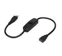 ASHATA Câble Micro USB, câble d'extension Micro USB Femelle à mâle avec commutateur de Bouton 501 pour, câble Micro USB avec commutateur de Bouton 501 Cordon d'alimentation