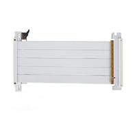 ASHATA Câble Riser PCIE 4.0 X16, Câble D'extension de Carte Graphique Haute Vitesse, Câble D'extension GPU Double Face Flexible à 180 Degrés pour RTX 4090 pour RX 7900 XT (Blanc)