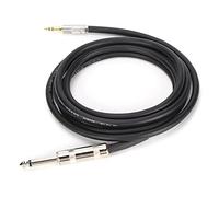 ASHATA Câble Stéréo 6,35 Mm Mâle vers 3,5 Mm Mâle pour Amplificateur de Piano de Guitare, Téléphones Portables, Câble de Transmission de Signal Haute fidélité, Plug and Play pour Musiciens et