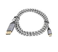 ASHATA Câble USB C vers Adaptateur 4K, USB Type C vers Câble tressé en Nylon, plaqué Or 24 Carats, Compatible pour Ordinateur Portable de Table pour Téléphone Portable (Maille tissée