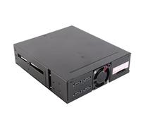 ASHATA Cage pour disque dur 4 baies, châssis de 13,3 cm, boîtier pour disque dur 4 baies, disque dur SATA 6,3 cm, compatible avec les disques durs durs SSD de 9,5 mm et 12,5 mm d'épaisseur