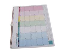 ASHATA Calendrier Mural Anglais avec Suffisamment de Blocs Vierges, Calendrier Mural Simple pour une Vie Bien Remplie, de Bureau, Anglais (37 × 30 cm) (#1)