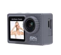 ASHATA Caméra d'action 5K, Caméra de Sport WiFi 24MP avec Grand Angle 170 ° et Anti-secousse Conception à Double écran étanche à l'eau 30M pour Moto Ski Vélo Enregistrement sous-Marin