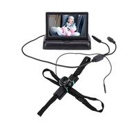 ASHATA Caméra de Miroir de Voiture pour bébé HD de 4,3 Pouces, Toddler Car Camera View View Monitor with 360 ° Rotation Camera Night Long Cable High Image Quality for Cars SUVS
