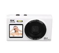 ASHATA Caméra Numérique 5K pour la Photographie Automatique, 80MP UHD Vlogging Camera pour Youtube avec Double écran, 18x Zoom Numérique, WiFi, Flash intégré, pour Les Créateurs de (32GB)