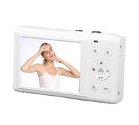 ASHATA Caméra Numérique, Appareil Photo Compact à Double Objectif 5k 80MP avec Zoom 18x et écran UHD de 2,8 Pouces, Transfert instantané WiFi pour Les Adolescents pour Les Débutants (White)