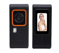 ASHATA Caméra Numérique CCD Portable pour Photographie, Appareil Photo Vlogging 12MP 1080p avec Carte de 64 Go, Haut-Parleur et Micro, AF Automatique, Lampe de Poche, 8 Filtres, pour (Black)