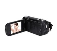 ASHATA Caméra Vidéo Caméscope, Enregistreur D'appareil Photo Numérique à Rotation Full HD, 16X Haute Définition 270 Degrés de Rotation Caméscope Numérique Caméra Vidéo DV(UE Noir)