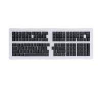 ASHATA Capuchons de Touches Coréens 132 Touches Personnalisés, Capuchons de Touches de Remplacement en Hauteur OEM, Ensemble de Capuchons de Touches Japonais Coréens pour Clavier (Black)