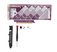 ASHATA Carte Adaptateur NVMe PCIE 5.0, Carte D'extension PCIE 5.0 X16 vers M.2 SSD avec Haute Vitesse 512 Gbit/s, pour Ordinateur