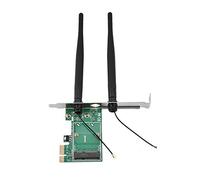 ASHATA Carte Controleur PCI-E, Carte Adaptateur Mini PCI-E vers PCI-E avec 2 Antennes externes pour Carte Mini PCI-E Demi-Taille