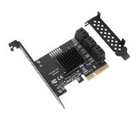 ASHATA Carte D'extension .0 à 6 Port, Adaptateur de Disque Dur PCIe à 6 Ports avec Le Chipset ASM1166 pour Une Vitesse de Transfert Rapide Performance Stable