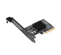 ASHATA Carte D'extension PCIE 4X vers USB 3.2 Gen 2, Carte D'extension de clé de Type E A 20 Gbit/s, Interface de Type C sur Le Panneau Avant pour Ordinateur de Bureau