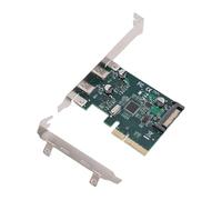 ASHATA Carte D'extension PCIe USB 3.1 Gen 2 avec Bande Passante de 10 Gbit/s, 2 Ports PCle vers USB C, Carte Adaptateur D'extension PCIe, Hub de Port Interne pour la Sauvegarde des