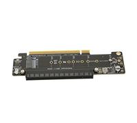 ASHATA Carte D'extension PCIe X16, M.2 NVMex2 Prend en Charge la Carte D'extension PCIE4.0 PCIe X16 à X8 X4 X4, Fabriquée en PCB, Elle Est Solide, Durable, Pas Facile à endommager.