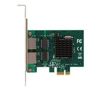 ASHATA Carte Ethernet Double Port Gigabit BCM5720, Adaptateur Réseau PCIe avec Câble en Cuivre RJ45, pour Serveurs de Centre de Données WOL PXE VLAN, Cloud et Web 2.0