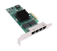ASHATA Carte Ethernet Gigabit 1G, Adaptateur Réseau PCI Express de qualité Industrielle pour Puce 82580, 4 Ports RJ45 pour Serveurs et Ordinateurs de Bureau