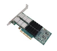 ASHATA Carte Ethernet PCIE 40 Go, Transfert de Données Haute Vitesse, Faible Latence, Carte Réseau 2 Ports pour Applications Fibre Optique de Centre de Données, PCIE 3.0 X8