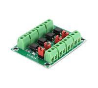 ASHATA Carte Isolée Optocoupleur 4 Canaux, Module Adaptateur Convertisseur de Tension 3,3 V 5 V à 24, Levier de Niveau Opto-isolateur pour Pilote de Relais Tube MOS