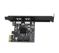 ASHATA Carte PCIE USB 3.0, 4 Ports PCI Expree vers Carte D'extension USB, Compatible X4/X8/X16, Haute Vitesse 5 Gbps, pour/pour OS/pour Systèmes (ph63 Pleine Hauteur)