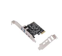 ASHATA Carte PCIe USB 3.2, Carte D'extension PCIe vers USB 3.2 Gen 1 avec Bande Passante de 20 Gbit/s, 2 Ports de Type C et 2 Ports de Type A, Adaptateur PCI Express pour Ordinateur