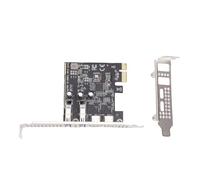 ASHATA Carte PCIe vers USB 3.2 Gen 1, Carte D'extension de Bande Passante 5 Gbit/s avec 2 Ports de Type C et 2 Ports de Type A, Carte Adaptateur PCIe Express, Carte USB, Hub de Port