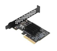 ASHATA Carte PCIe vers USB 3.2 Gen 2, Carte Adaptateur PCIe vers USB 3.2 Gen 2 avec 20 Gbit/s, Type C ASM3242, Carte D'extension PCIe vers USB 3.2 pour Châssis de Bureau