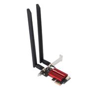 ASHATA Carte PCIe WiFi 6E, Adaptateur WiFi PCIe Triple Bande 4200 Mbps 2,4 GHz 5 GHz 6, Adaptateur sans Fil Bluetooth 5.2 à Faible Latence pour Ordinateur de Bureau