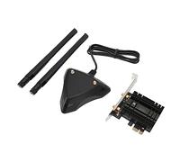 ASHATA Carte PCIE WiFi 6E, WiFi 6E Adaptateur de Carte WiFi PCIE 5.2 AX210NGW Antenne Tri-Bande 2.4G 5.8G 6G 5400Mbps 6dBi, avec Base D'antenne Magnétique, pour