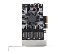 ASHATA Carte Réseau PCIe Haute Vitesse à 4 Ports 2,5 Gbit/s pour Une Adaptation Flexible aux Systèmes et avec Ports RJ45