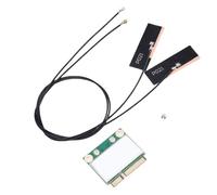 ASHATA Carte Réseau WiFi 6, Adaptateur Réseau sans Fil Mini PCIE BT5.3, Carte Double Bande 1800 Mbps 2,4 GHz 5 GHz avec Double Antenne Prise en Charge OFDMA MU MIMO