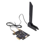 ASHATA Carte Réseau WiFi 7 PCIe, Adaptateur sans Fil de Bureau 4200 Mbps 2,4 GHz 5 GHz 6 3 Bandes pour Antennes 10 11 10DB