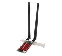 ASHATA Carte WiFi 6E PCIe pour Ordinateur de Bureau, Carte Réseau sans Fil PCIe avec Bluetooth 5.2, Adaptateur sans Fil Triple Bande 2,4 G 5G 6G 4200 Mbps, Double Antenne 8 DB