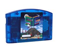 ASHATA Cartouche Open Source pour Console N64, Cartouche de Jeu de Carte Flash Cart de 4 Mo avec Sauvegarde Automatique, Horloge RTC, pour émulateur 64DD S GB GBC Rom et Plus Encore (bleu transparent)