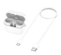 ASHATA Cas de Charge pour Les Bourgeons 3 SM R630, Station de Quai de Chargeur de Remplacement pour Les Buts 3 Pro Eleebuds avec Câble USB C. (White)