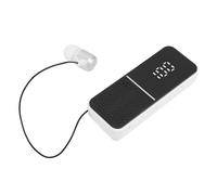 ASHATA Casque Bluetooth, écouteur Lavalier sans Fil à Suppression de Bruit, écouteurs Bluetooth sans Fil à Affichage Numérique avec Vibration D'appel Une Oreille avec Câble Extensible (White)