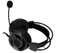 ASHATA Casque de Jeu, Casque de Jeu Supra-auriculaire avec Microphone Omnidirectionnel, Casque de Jeu Filaire pour PC, Lumière LED RVB, Haut-parleurs de 40 Mm, Prise à 360 Degrés (Noir)