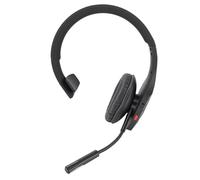 ASHATA Casque sans Fil Bluetooth à Oreille Unique avec Double Microphone Antibruit AI pour Le Travail, Les Centres D'appels, Les Chauffeurs de Camion, Les Vidéoconférences, Noir
