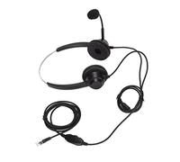 ASHATA Casque Téléphonique Filaire Binaural à Prise RJ9 avec Micro pour Téléphones VOIP, Centre D'appels