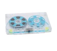 ASHATA Cassette Sonore Vierge de qualité Supérieure de 46 Minutes avec Roues Plaquées en Métal, Design Visuel pour Magnétophones, Idéale pour l'enregistrement de Musique et Idéal (BLUE)