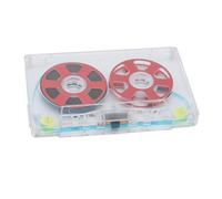 ASHATA Cassette Sonore Vierge de qualité Supérieure de 46 Minutes avec Roues Plaquées en Métal, Design Visuel pour Magnétophones, Idéale pour l'enregistrement de Musique et Idéal (rouge)