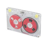 ASHATA Cassettes Vides, Attrait Visuel, Construction Solide pour Enregistrement , 46 Minutes, Cadeau pour Artistes, Roue en Aluminium (Rouge)