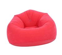 ASHATA Chaise Gonflable Floquée, canapé Gonflable Pliant Confortable pour Balcon de Voyage, Matériau PVC écologique, 29,53 "x 17,72", capacité de 80 Kg (Rouge)