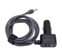 ASHATA Chargeur de Voiture Rapide Satellite Double USB C 36W, Cordon D'affichage Numérique pour Téléphone Tablette Voiture Bateau Noir 16,4 Pieds Résistant à L'eau