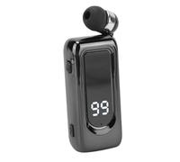 ASHATA Chef de Cas sans Fil Rétractable pour Chauffeur de Camionneur, Casque Bluetooth 5.4 Lavalier Bluetooth 5.4, avec écran d'alimentation LED Microphone ENC (Black)